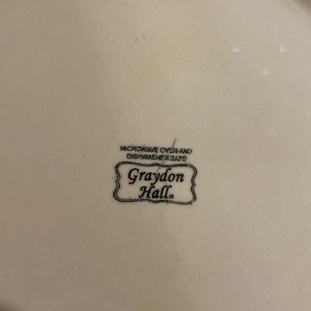 Graydon Hall Turquoise‎ Swirl Salad Plate Plates 7 1/2 Inch Set Of 2 Replacement